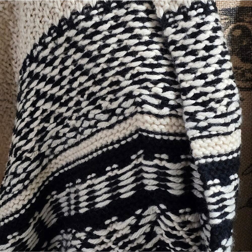Lucky Brand Women's Fair Isle Print Coatigan Wool Cream & Black Plus XXL‎ NEW - Picture 8 of 12